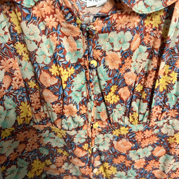 VERONICA BEARD floral-print cotton Malgosia Dress in Multi Sz S- 2 - Picture 4 of 8